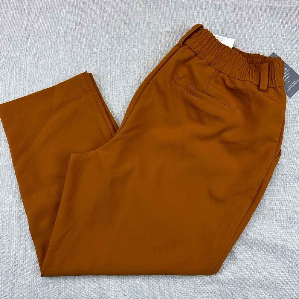 On 34th Plus Size women’s Solid Double-Weave Ankle Pants